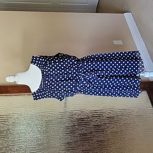 Navy polka dot dress